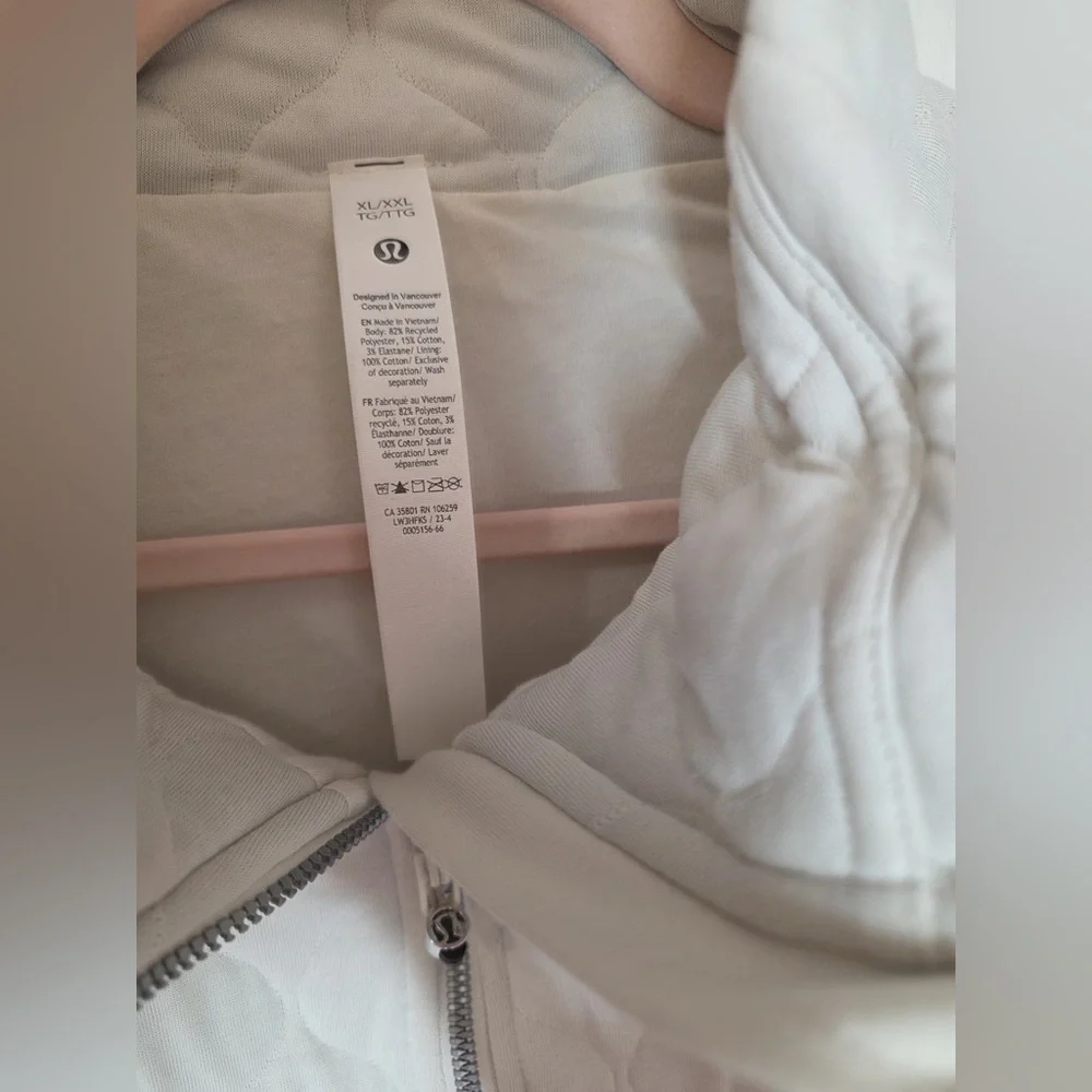 Lululemon✨Scuba Oversized Quilted Half Zip✨Plush Insulated Bone cream✨ NEW✨XL - Picture 7 of 16